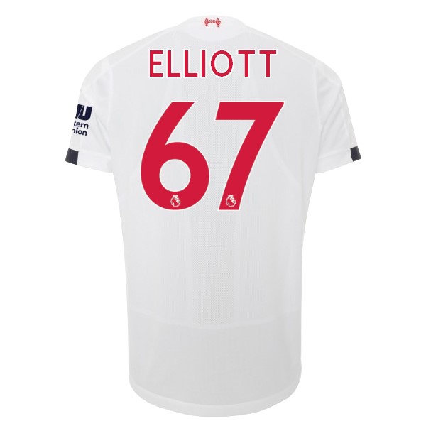 Camiseta Liverpool NO.67 Elliott Segunda 2019-2020 Blanco